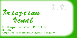 krisztian vendl business card